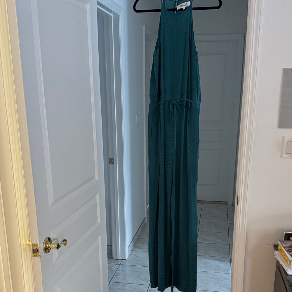 Diane Von Furstenberg Teal Jumpsuit